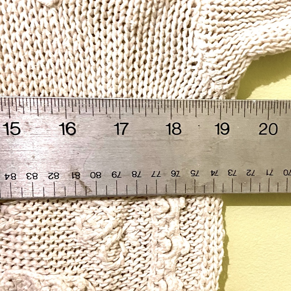 Vintage cotton / ramie sweater Aran style sweater - Picture 9 of 11